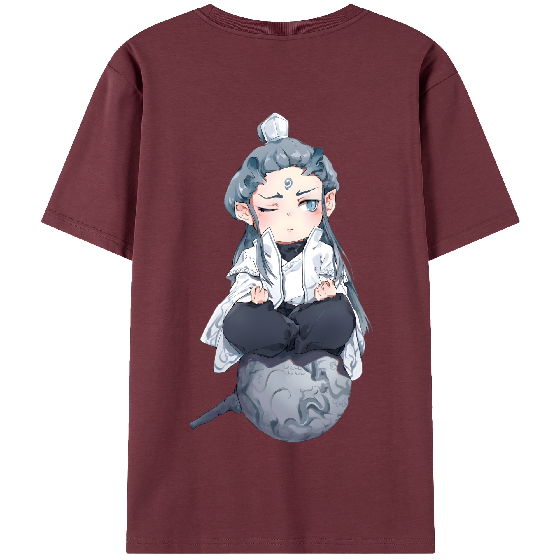 （画像用） Ne Zha 2 ナタ 魔童の大暴れ 綿100％半袖Tシャツ（背面プリント）